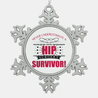 Hip Chirurgische Overleving Tin Sneeuwvlok Ornament