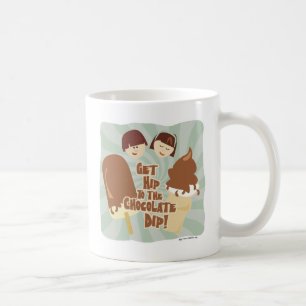 Hip Chocolate Dip  Ice Cream Cone Cartoon Koffiemok