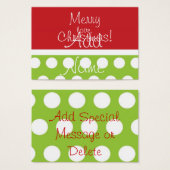 Hip Christmas Gift Tags Visitekaartjes (Voorkant /achterkant)