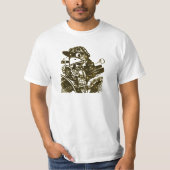 Hip Cigar Smoking Parrot T Shirt (Voorkant)