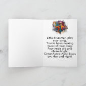 *~* Hip Cool Cat DRUMMER AP91 Birthday Card Bedankkaart (Binnen)