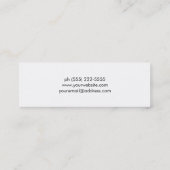 Hip Cool en Edgy, Simple Black Minimalist Mini Visitekaartje (Achterkant)