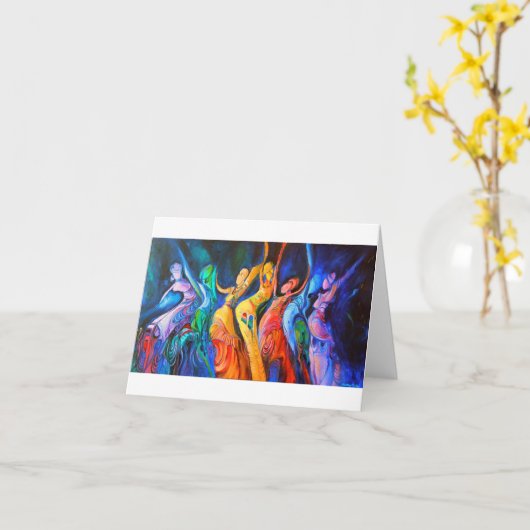 hip-dance-Wenskaart Kaart (Gele Bloem)