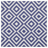Hip Dark Blue Ikat Diamond Squares Mosaic Pattern Stof (Swatch)