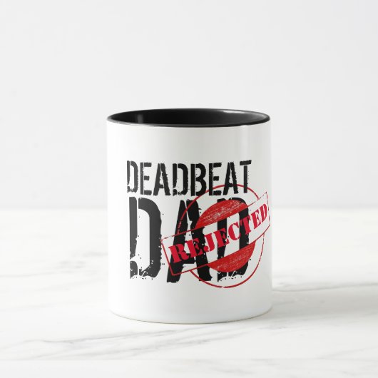 hip deadbeat dad Afgewezen grappig cadeau voor vad Mok (Midden)