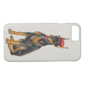 Hip Doberman (achtergrondkleur bewerkbaar) Case-Mate iPhone Case (Achterkant (Horizontaal))