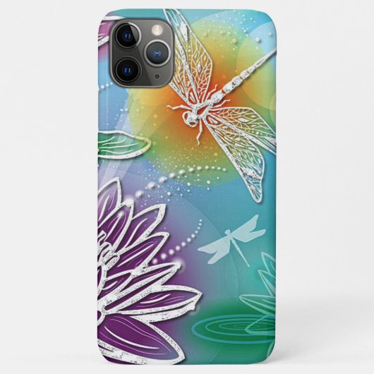 Hip Dragonfly  Moderne Spring Floral Art Case-Mate iPhone Case (Achterkant)