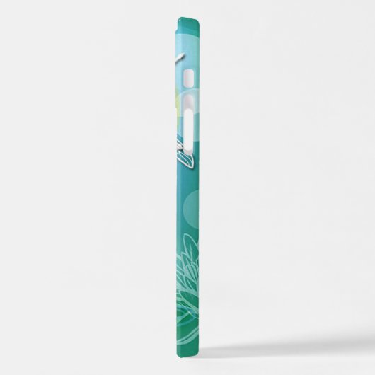 Hip Dragonfly  Moderne Spring Floral Art iPhone Hoesje (Linkerkant)