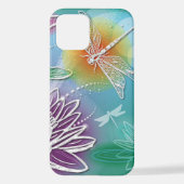 Hip Dragonfly  Moderne Spring Floral Art iPhone Hoesje (Achterkant)