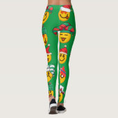 hip emoticon green feestdagen koude kerst emoji leggings (Achterkant)