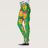 hip emoticon green feestdagen koude kerst emoji leggings (Links)