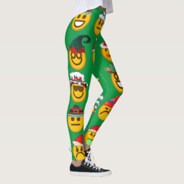 hip emoticon green feestdagen koude kerst emoji leggings