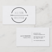 Hip en de Logo van de Pijl van de Rustige met Hand Visitekaartje (Voorkant / Achterkant)