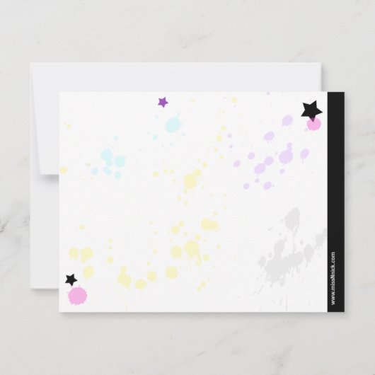 Hip- en kleurrijke Bowling-kaart Bedankkaart (Achterkant)