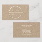 Hip en Rustic Arrow Logo op Kraft II Visitekaartje (Voorkant / Achterkant)