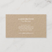 Hip en Rustic Arrow Logo op Kraft II Visitekaartje (Achterkant)