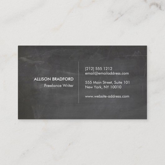 Hip- en Rustige Arrow-Logo op het zwarte bord Visitekaartje (Achterkant)