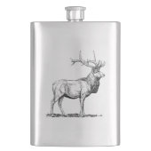 Hip flask with Deer / Flachmann mit Hirsch Flacon (Voorkant)