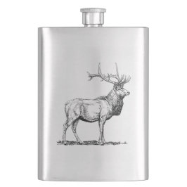 Hip flask with Deer / Flachmann mit Hirsch Flacon