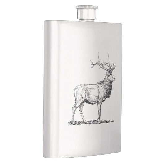 Hip flask with Deer / Flachmann mit Hirsch Flacon (Rechts)