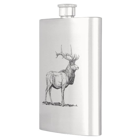 Hip flask with Deer / Flachmann mit Hirsch Flacon (Links)
