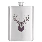 Hip flask with deer / Flachmann mit Hirsch Flacon (Voorkant)