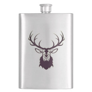 Hip flask with deer / Flachmann mit Hirsch Flacon