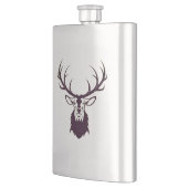 Hip flask with deer / Flachmann mit Hirsch Flacon (Links)
