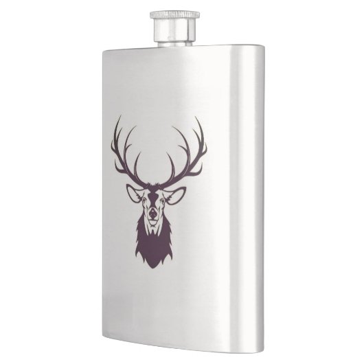 Hip flask with deer / Flachmann mit Hirsch Flacon (Links)