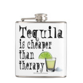 HIP FLASKS, TEQUILA IS KAPER DAN THERAPIE HEUPFLES (Voorkant)
