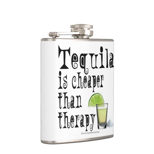 HIP FLASKS, TEQUILA IS KAPER DAN THERAPIE HEUPFLES (Rechts)