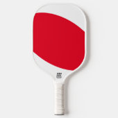 Hip Fun Bright Red Cool Paarse curves op wit Pickleball Paddle (Voorkant)