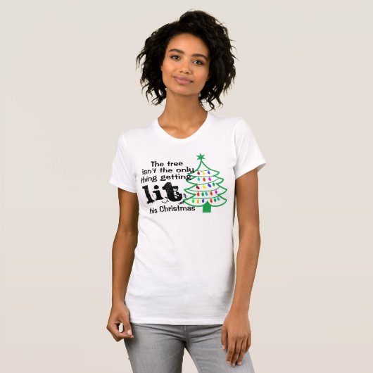 Hip Funny kerstboom LIT Funny Kerstmis Shirt (Voorkant volledig)