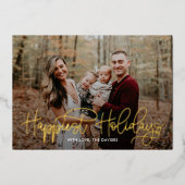 Hip Geschreven Echt Folie Prettig Kerstfeest Kaart (Voorkant)