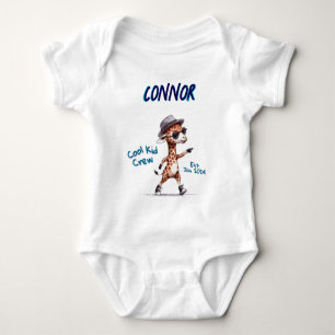 Hip Giraffe & Zonnebril Waterverf voor Cool Kinder Romper