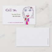 Hip Girl (illustratie kind) Roepkaarten Contactkaartje (Voorkant / Achterkant)