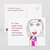 Hip Girl, "Text me wanneer je dit krijgt" briefkaa Briefkaart (Voorkant / Achterkant)