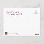 Hip Girl, "Text me wanneer je dit krijgt" briefkaa Briefkaart (Achterkant)