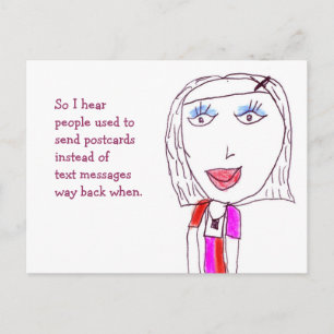 Hip Girl, "Text me wanneer je dit krijgt" briefkaa Briefkaart