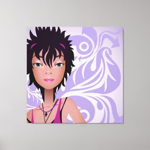  Hip Girl Wrapped Canvas