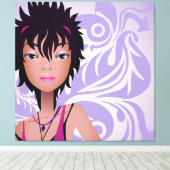 Hip Girl Wrapped Canvas (Insitu (Houten vloer))