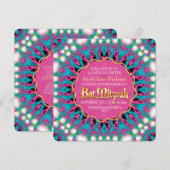 Hip Groovy Princess Bat Mitzvah uitnodiging (Voorkant / Achterkant)