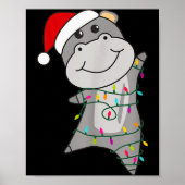 Hip Happy Christmas Fairy Lights Sweet Animals Hip Poster (Voorkant)