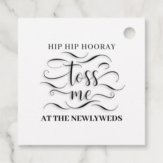 Hip Heup Hoera Gooi Mij Petals Bruiloft Bedankjes Labels (Achterkant)