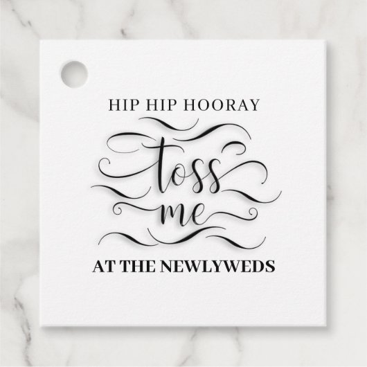 Hip Heup Hoera Gooi Mij Petals Bruiloft Bedankjes Labels (Voorkant)