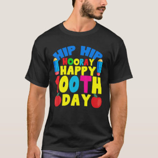 Hip Hip Hoera Gelukkige 100ste Dag Van School Lera T-shirt