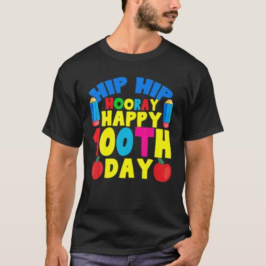 Hip Hip Hoera Gelukkige 100ste Dag Van School Lera T-shirt (Voorkant)