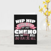 Hip Hip Hoera Laatste Chemo Viering Kanker Kaart (Gele Bloem)