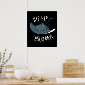 Hip Hip Hoo-ray Grappige Pijlrog Woordspeling Donk Poster (Keuken)