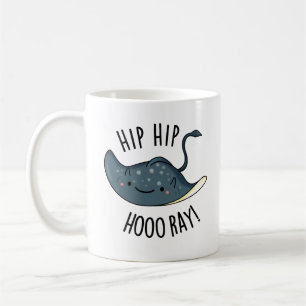 Hip Hip Hoo-ray Grappige Pijlrog Woordspeling  Koffiemok